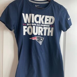 Nike Slim Fit New England Patriots Blue T-Shirt M